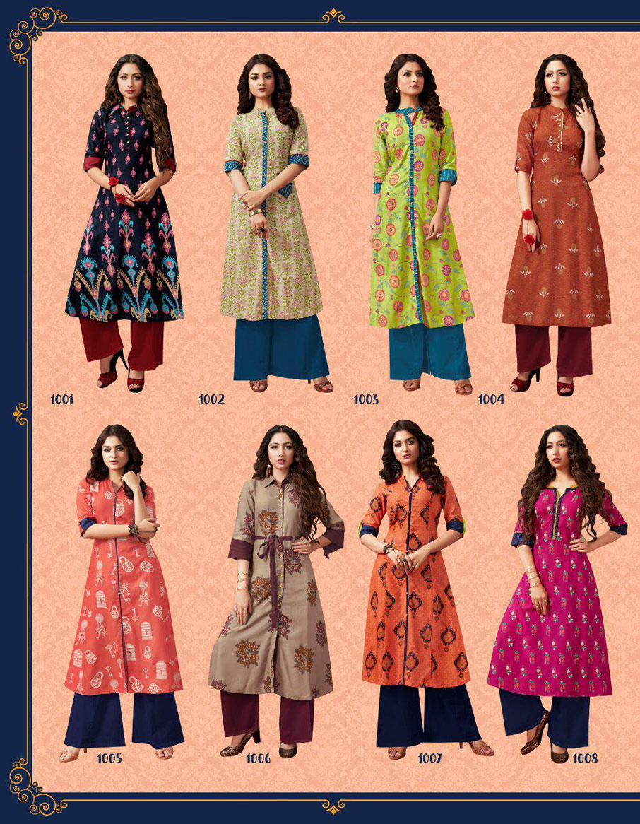 Purplecity Vol-1 Diya Trends Pigment Gold print Kurti Purplecity Vol-1 Diya Trends Pigment Gold print Kurti